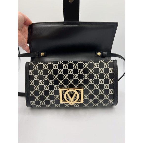 Valentino by Mario Valentino Ava Leather Crossbody Clutch Bag Removable Strap - Picture 10 of 11